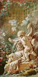 Deux Cupidons près d